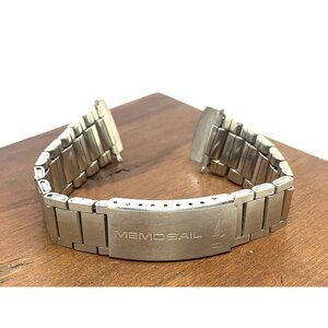 Memosail Men's Vintage Watch Replacement Bracelet Silver Steel Band 20mm Lug